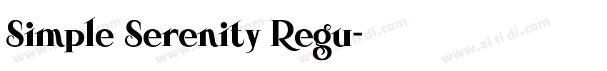 Simple Serenity Regu字体转换